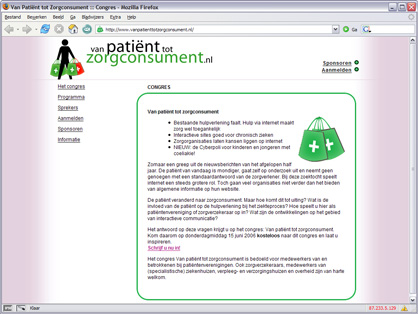 van patient tot zorgconsument website